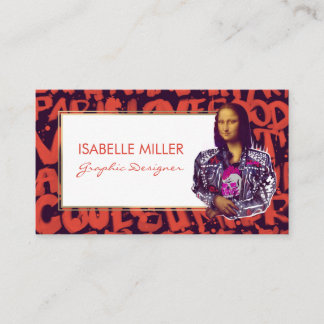Mona Lisa Punk Art Business Card