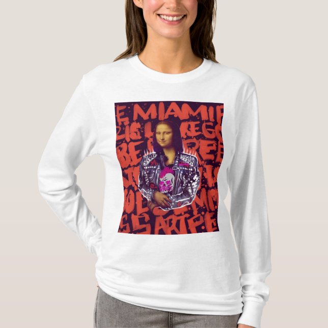Mona Lisa Punk Art T-Shirt (Front)