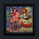 Mona Lisa Romantic Funny Colourful Artwork Gift Box<br><div class="desc">This wonderful invitation takes elements from the Mona Lisa and Van Gogh's Starry night to make an exceptionally unique and whimsical wedding theme stationary for an invitation, thank you, table number, and more! The Mona Lisa - This image features the Mona Lisa with her man, dancing in whimsical boho fashion...</div>