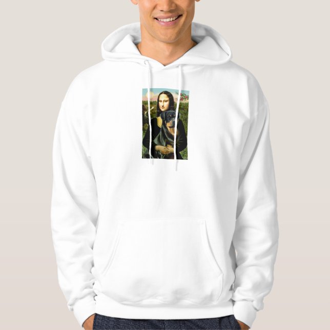 Mona Lisa - Rottweiler (#3) Hoodie (Front)