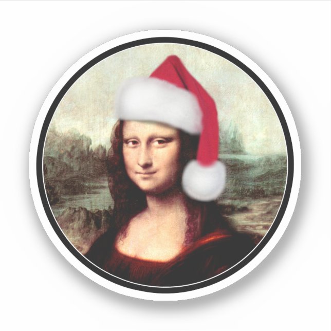 Mona Lisa Santa Hat Christmas (Front)