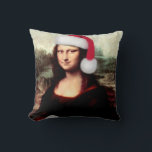 Mona Lisa Santa Hat Christmas Cushion<br><div class="desc">Celebrate the Christmas Season with Mona Lisa!... ..A re-edit of the art of Leonardo da Vinci. (Mona Lisa)... .. ... ..At The *Spoofing The Arts* Store, you'll find re-edits (mostly parody) of famous fine art work. If you'd like to see more, please click - SPOOFINGTHEARTS - in the tags below....</div>