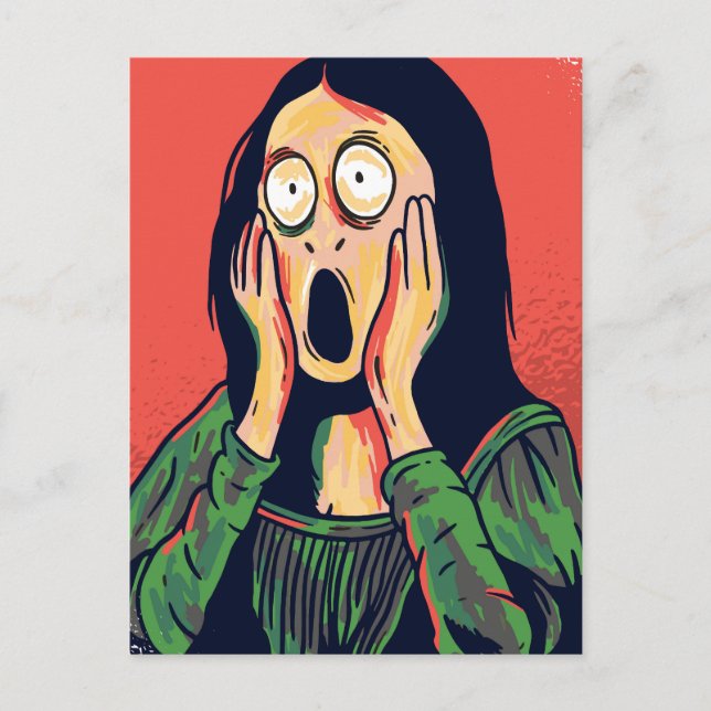 Mona Lisa Scream Postcard (Front)