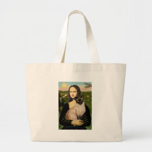 Mona Lisa - Seal Point Siamese cat Large Tote Bag