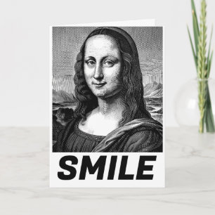 MONA LISA SMILE BIRTHDAY GREETING CARD
