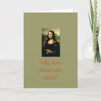 Mona Lisa Smiles Holiday Card
