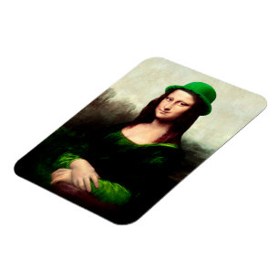 Mona Lisa St. Patrick's Day Clover Magnet