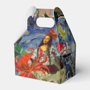 Mona Lisa Starry Night Collage: Whimsical Surreal Favour Box