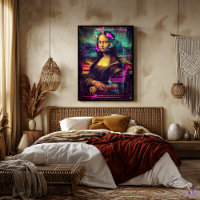Mona Lisa Synthwave Cyberpunk Art