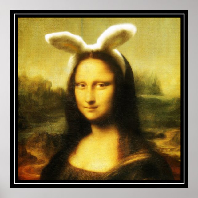 Mona Lisa The Easter Bunny Poster (Front)