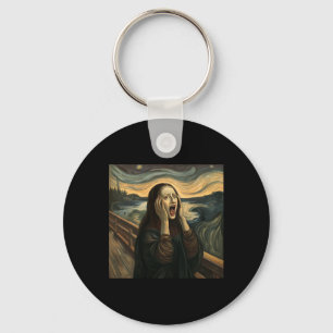 Mona Lisa The Scream Halloween Costume Party Art Key Ring