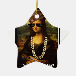 Mona Lisa Thug Life Art Life Ceramic Tree Decoration