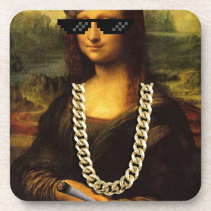 Mona Lisa Thug Life Art Life Coaster