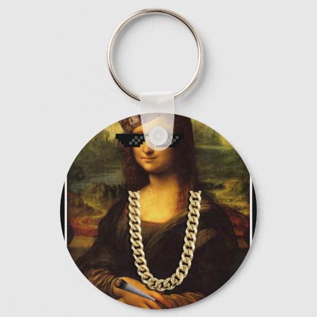 Mona Lisa Thug Life Art Life Key Ring (Front)