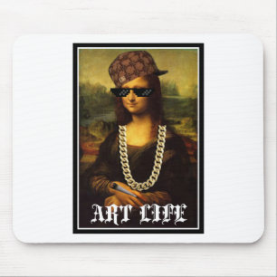 Mona Lisa Thug Life Art Life Mouse Mat