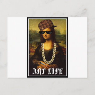 Mona Lisa Thug Life Art Life Postcard