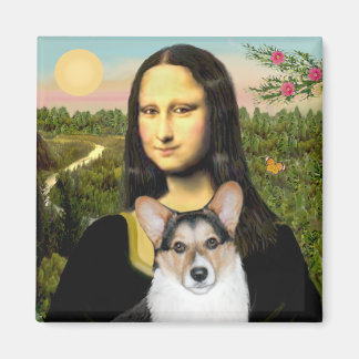 Mona Lisa - Tri Colour Welsh Corgi 10 Magnet