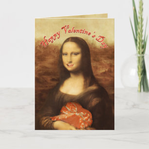 Mona Lisa Valentine's Day Holiday Card