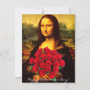 Mona Lisa Valentine's Day Holiday Card