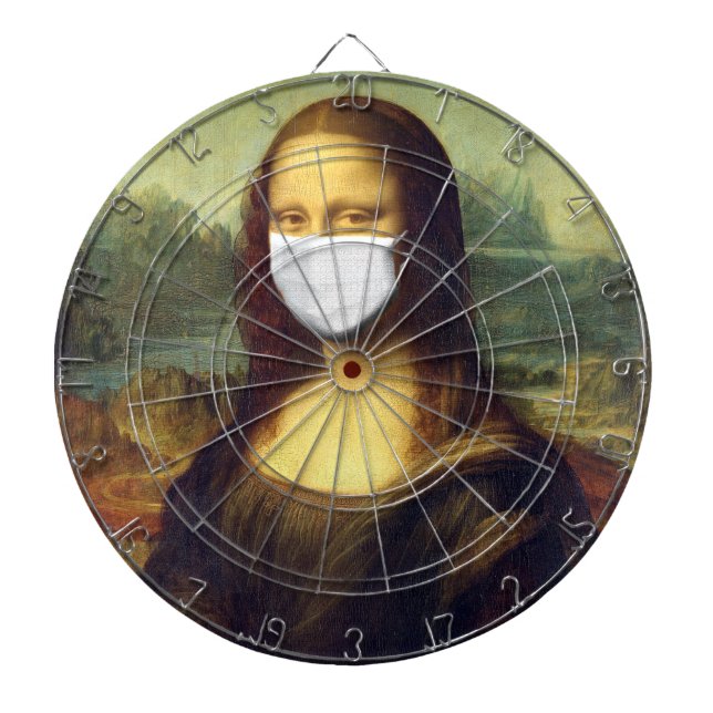 Mona Lisa Via Corona Virus Dartboard (Front)