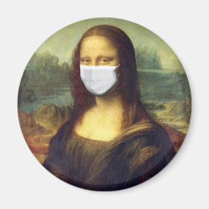 Mona Lisa Via Corona Virus Magnet