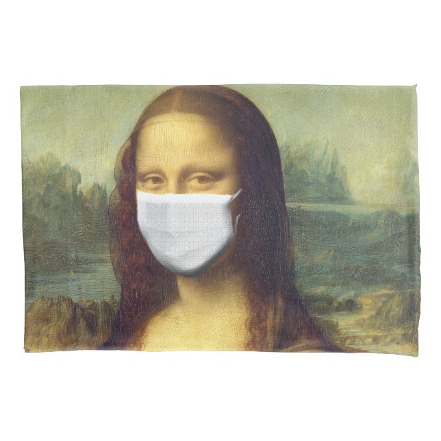Mona Lisa Via Corona Virus Pillowcase (Front)
