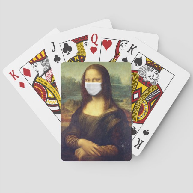 Mona Lisa Via Corona Virus Playing Cards (Back)