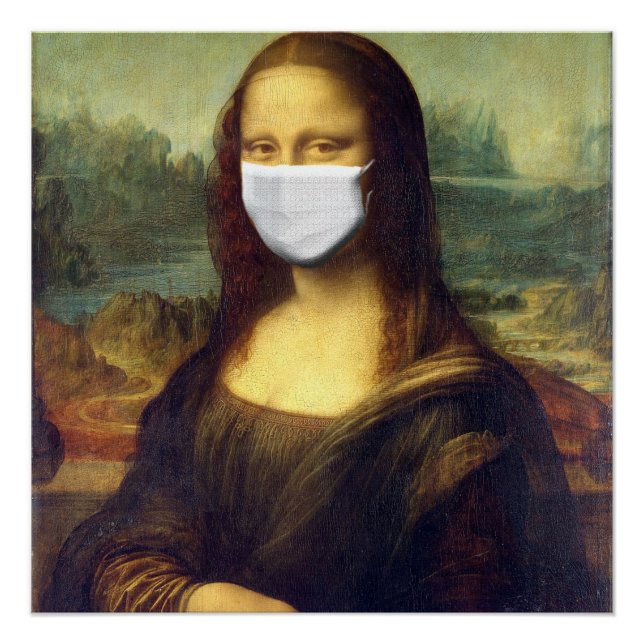 Mona Lisa Via Corona Virus Poster (Front)
