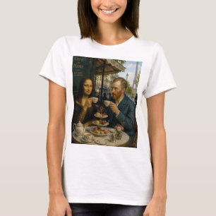 Mona Lisa & Vincent van Gogh's Parisian Teatime T-Shirt
