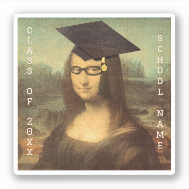 Mona Lisa w Glasses Graduation (Front)