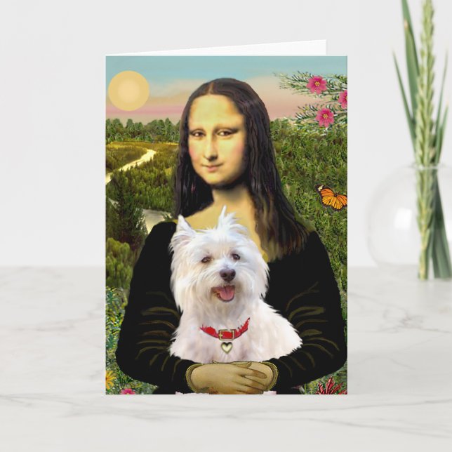 Mona Lisa - Westie 3 Card (Front)