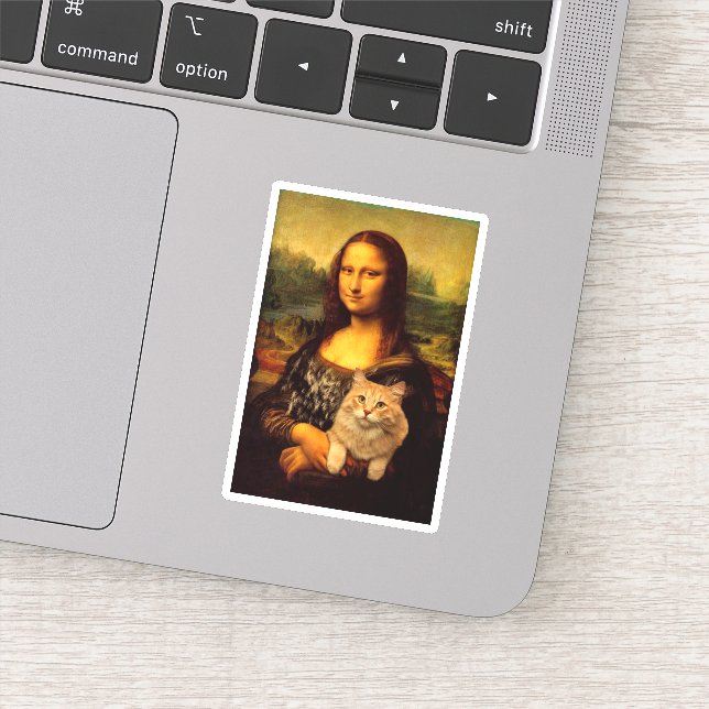 Mona Lisa with a cat (Cat fur) Cat pet lovers (Detail)