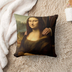 Mona Lisa with a Male Companion Cushion