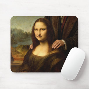 Mona Lisa with a Male Companion Mouse Mat