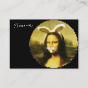 Mona Lisa With Bunny Ears & Whiskers Business Card