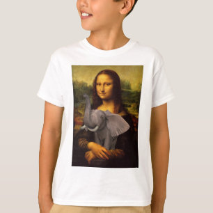 Mona Lisa With Elephant T-Shirt