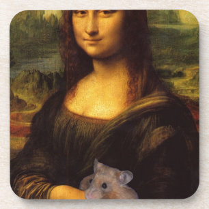 Mona Lisa With Hamster Coaster