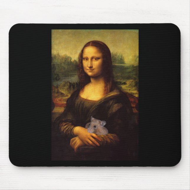 Mona Lisa With Hamster Mouse Mat (Front)