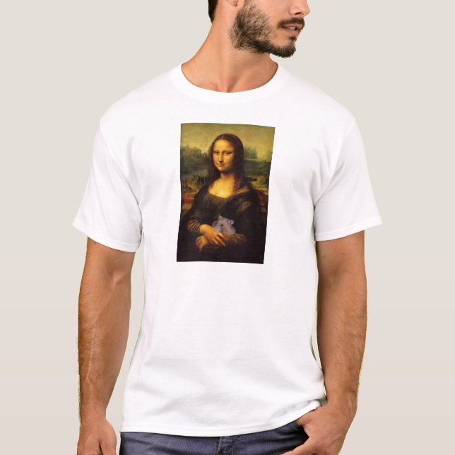 Mona Lisa With Hamster T-Shirt (Front)