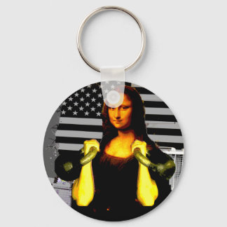 Mona Lisa with KettleBells Key Ring