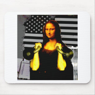 Mona Lisa with KettleBells Mouse Mat