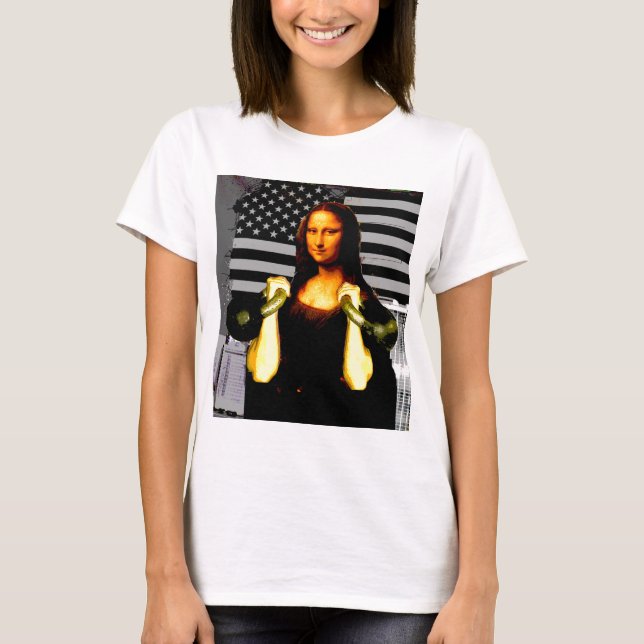 Mona Lisa with KettleBells T-Shirt (Front)