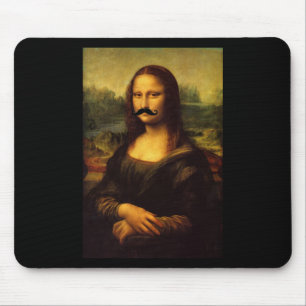 Mona Lisa With Moustache Mouse Mat