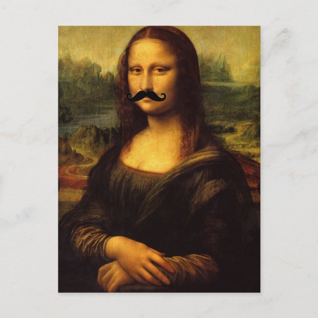 Mona Lisa With Moustache Postcard (Front)