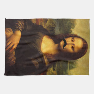 Mona Lisa With Moustache Tea Towel