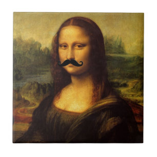 Mona Lisa With Moustache Tile