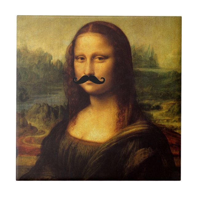 Mona Lisa With Moustache Tile (Front)