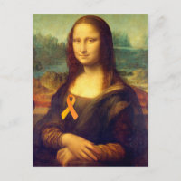 Mona Lisa With Orange Ribbon