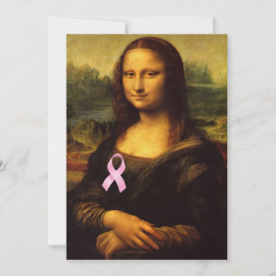 Mona Lisa With Pink Ribbon