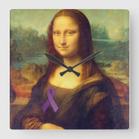 Mona Lisa With Purple Ribbon